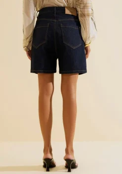 Bermuda Jeans Reta Origem Azul