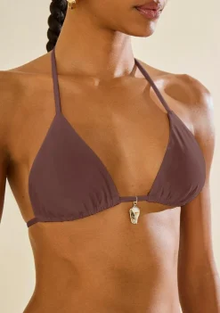 Biquini Cortininha Bojo Removivel Calcinha Rolete Amarrar Roxo
