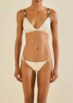 Biquini Cortininha Entrelaço Off White