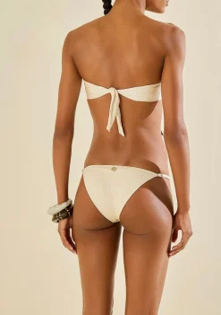 Biquíni Morena Rosa Tomara Que Caia Com Bojo Calcinha Regulagem Off White
