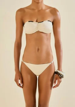 Biquíni Morena Rosa Tomara Que Caia Com Bojo Calcinha Regulagem Off White