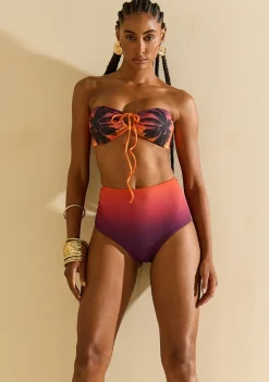 Biquíni Morena Rosa Tomara Que Caia Bojo Removível Calcinha Hot Pants Laranja