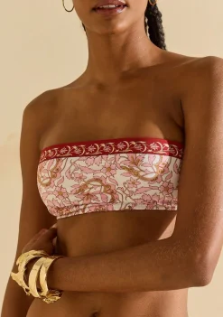 Biquíni Morena Rosa Tomara Que Caia Bojo Removível Calcinha Inteira Medi Rosa