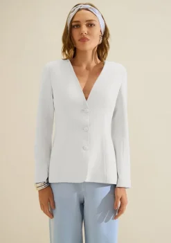 Blazer Ajustado Origem Off White