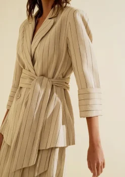Blazer Manga Longa Cadência Bege Claro