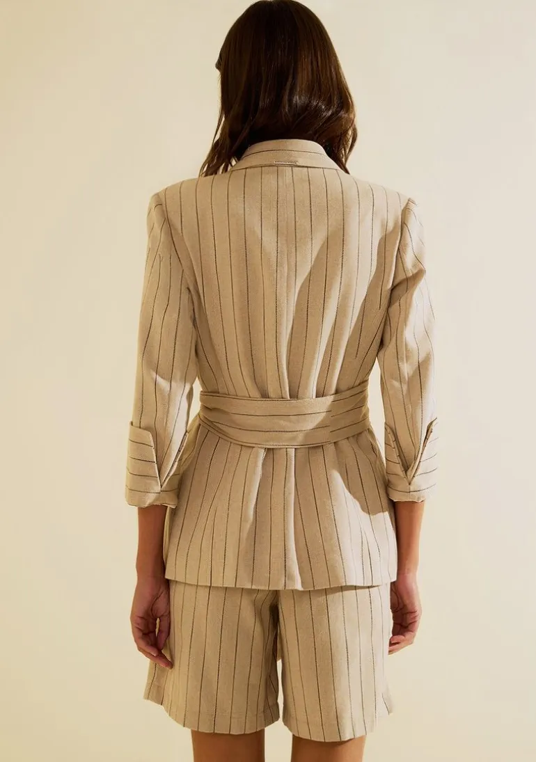 Blazer Manga Longa Cadência Bege Claro