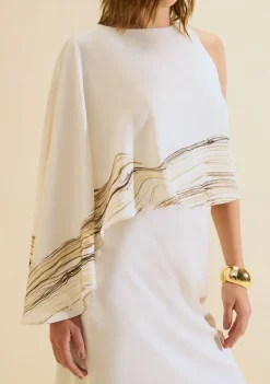 Blusa Capa Manga Longa Nereia Off White