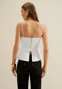 Blusa Decote Reto Aeris Off White