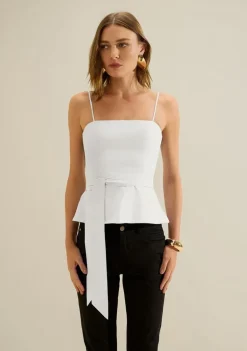 Blusa Decote Reto Aeris Off White