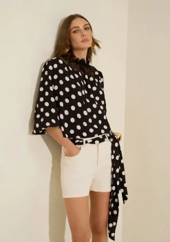 Blusa Gola Alta Sonata Preto/branco
