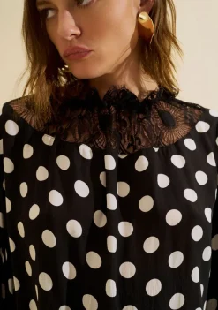 Blusa Gola Alta Sonata Preto/branco