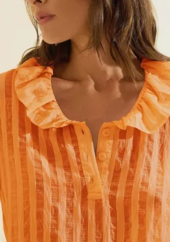 Blusa Manga Longa Lumina Laranja