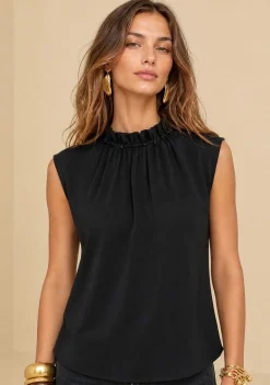 Blusa Morena Rosa Solta Decote V Manga Longa Padrão Preto