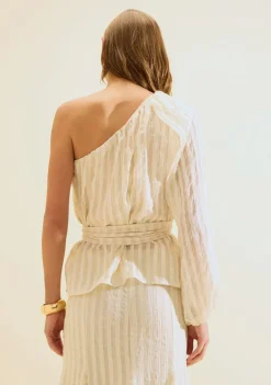 Blusa Um Ombro Só Lumina Off White
