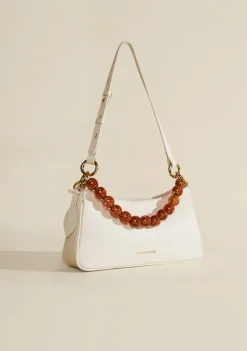 Bolsa Baguete Com Alça De Mão Off White