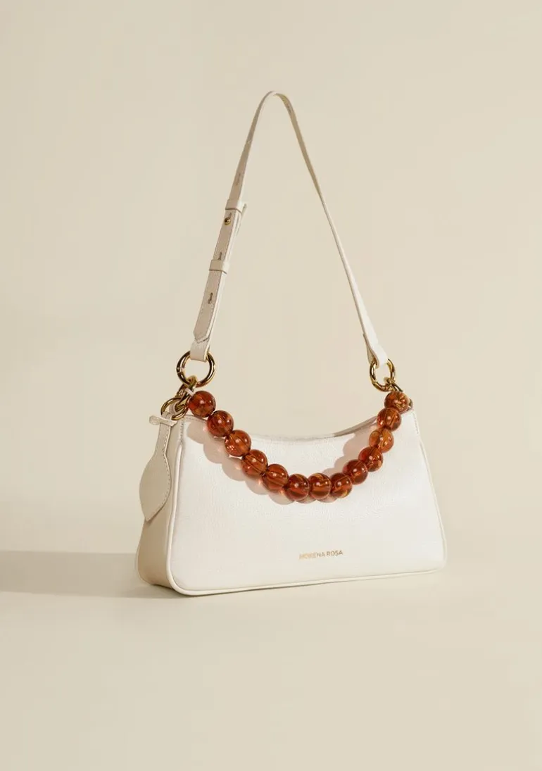 Bolsa Baguete Com Alça De Mão Off White