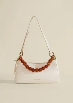 Bolsa Baguete Com Alça De Mão Off White