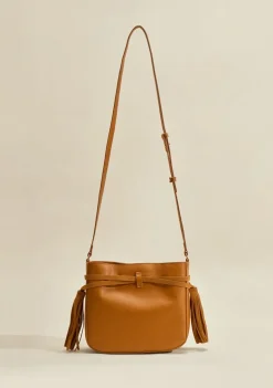 Bolsa Bucket Detalhe Frontal Caramelo