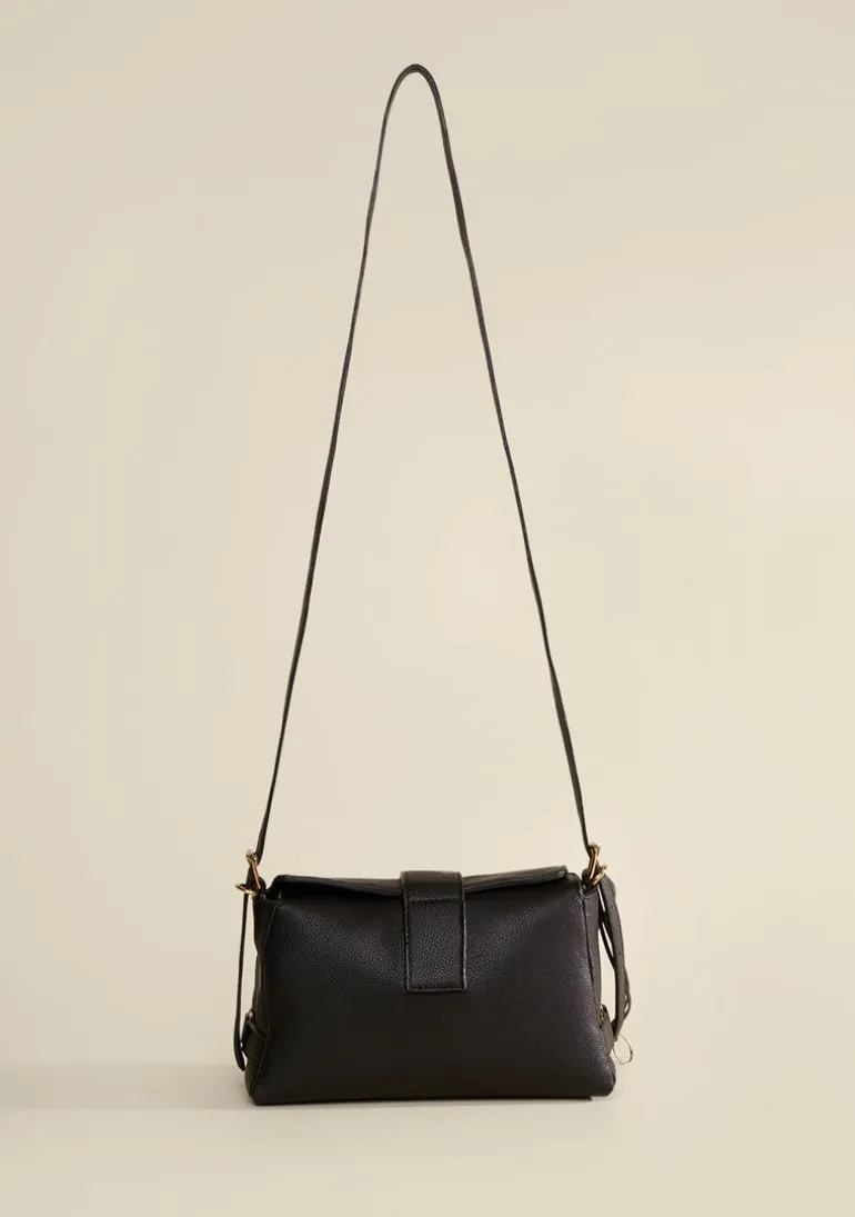 Bolsa Crossbody Com Chaveiro Preto