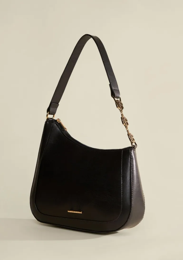 Bolsa Hobo Alça Corrente Preto