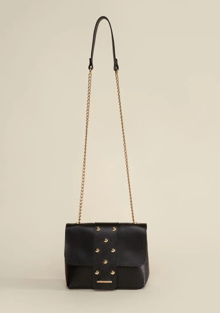 Bolsa Tiracolo Detalhe Tachas Preto