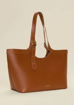 Bolsa Tote Detalhe Fivela Caramelo