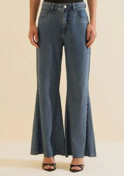 Calça Flare Índigo Azul