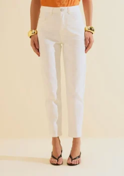 Calça Jeans Mom Aurora Off White