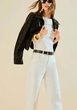 Calça Morena Rosa Boot Cut Alta Off White