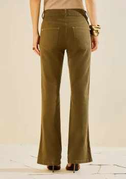 Calça Morena Rosa Boot Cut Alta Verde