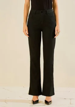Calça Morena Rosa Boot Cut Alta Preto