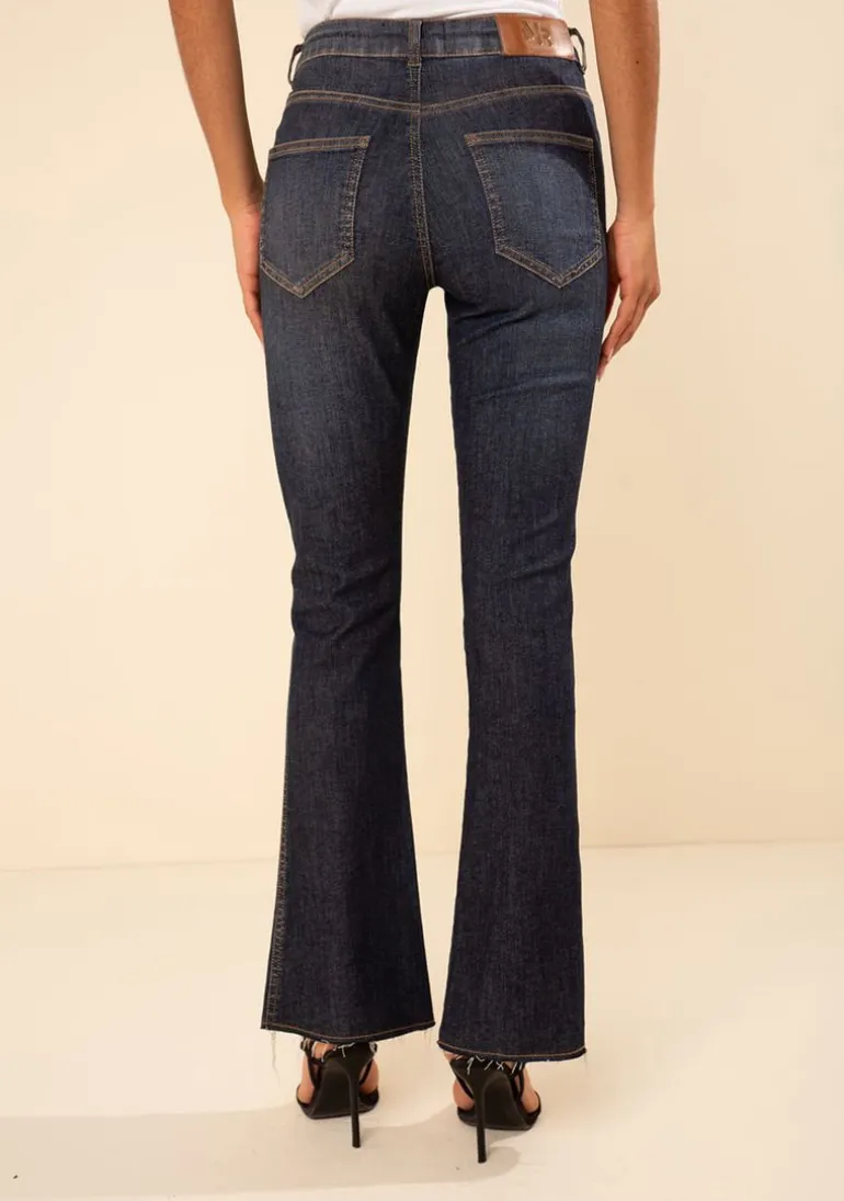 Calça Morena Rosa Boot Cut Alta Azul