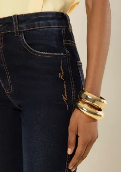 Calça Morena Rosa Boot Cut Alta Azul