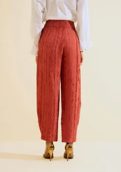 Calça Morena Rosa Cenoura Alta Vermelho