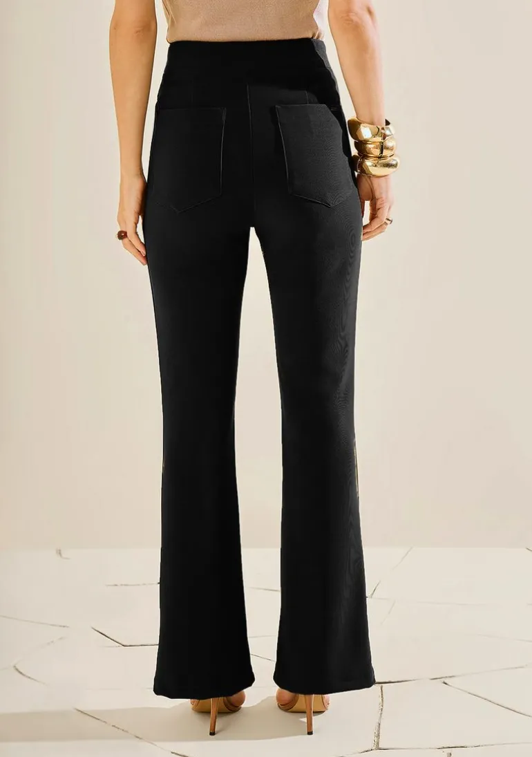 Calça Morena Rosa Flare Alta Preto