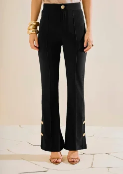 Calça Morena Rosa Flare Alta Preto