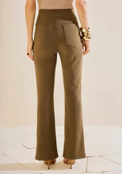 Calça Morena Rosa Flare Alta Verde