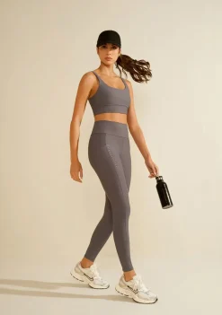 Calça Morena Rosa Legging Alta Cinza