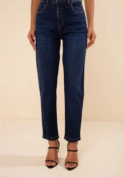 Calça Morena Rosa Mom Alta Azul