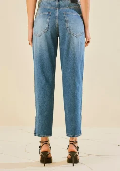 Calça Morena Rosa Mom Média Azul