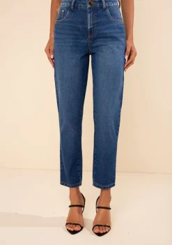 Calça Morena Rosa Mom Média Azul