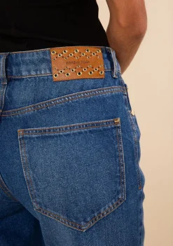 Calça Morena Rosa Mom Média Azul