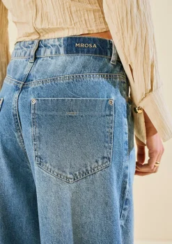 Calça Morena Rosa Pantalona Alta Azul