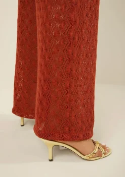 Calça Morena Rosa Pantalona Alta Vermelho