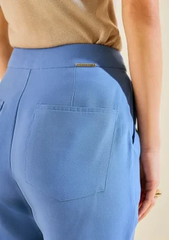 Calça Morena Rosa Reta Alta Azul