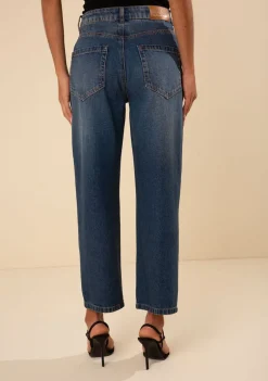 Calça Morena Rosa Reta Alta Azul
