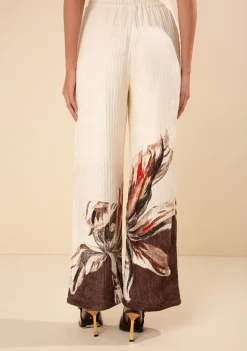 Calça Morena Rosa Reta Alta Off White