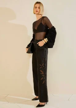 Calça Morena Rosa Reta Alta Preto
