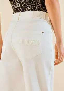 Calça Morena Rosa Reta Média Off White