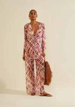 Calça Morena Rosa Sasha Reta Alta Rosa